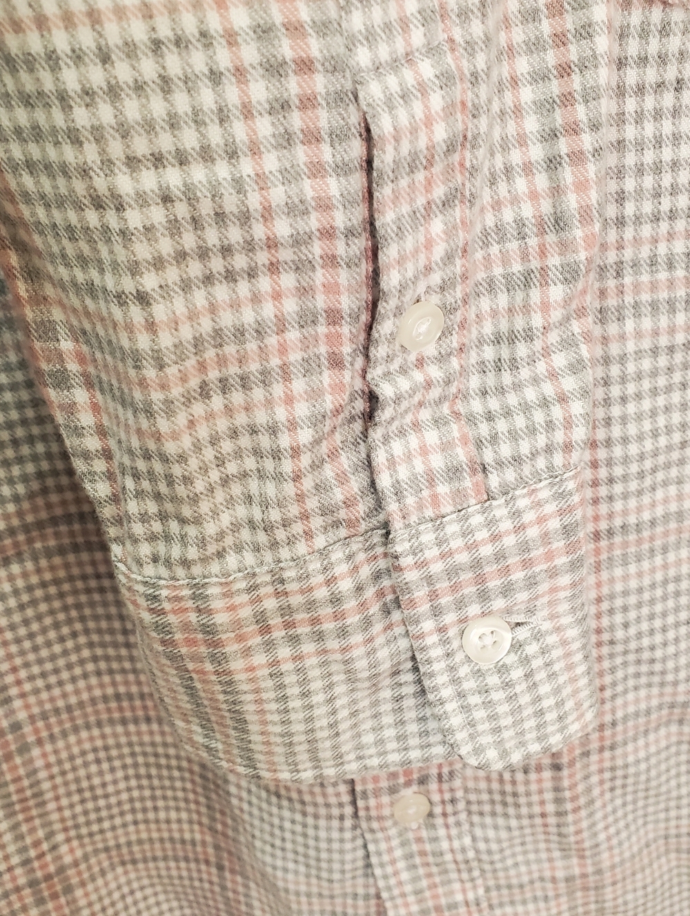 Frank & Eileen Eileen Relaxed Button-Up Shirt in Camel, Cream, Gray Plaid Size S - Picture 13 of 14